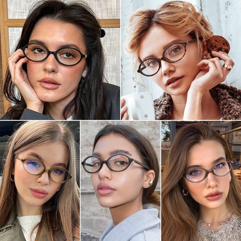Dollger Oval Blue Light Glasses for Women Men Fashion Retro