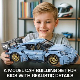 PIKARO Sports Car Building Set for Boys & Adults - Collectible Race Model Car Kits to Build, 1:14 MOC Toys, Birthday Gift for Kids Teens Ages 8-14 12-16