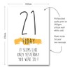 Funny 21st Birthday Card - 21 Today Seems Like Only