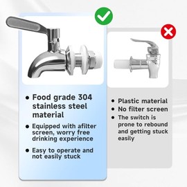 Beverage Dispenser Replacement Spigot Replacement Stainless Steel Water Dispenser Replacement Faucet No Lead Dispenser Replacement Faucet