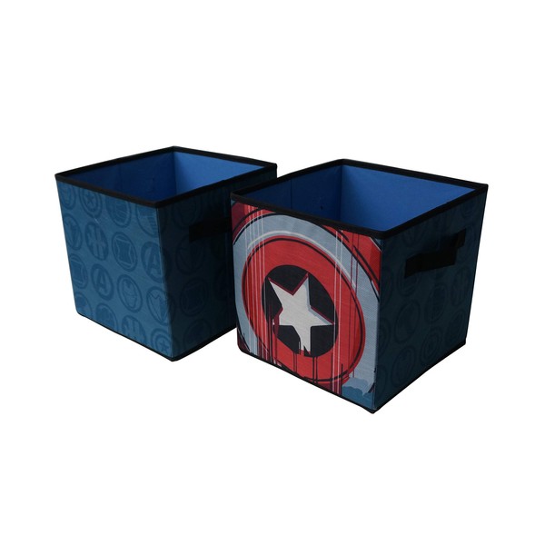 Idea Nuova Batman Collapsible Storage Cube, Black (Pack of 2)