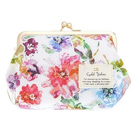 Cosmetic Pouch, Botanical Flower, Pouch Surface, Laminated Pouch, Stylish, Cute, Cosmetic Pouch, Flower Pattern, Gift, Gift, Made in Japan, Royal Piany, White