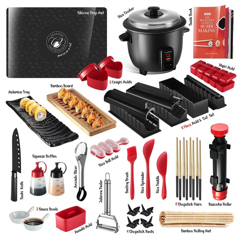 CraftZee Sushi Making Kit - Complete Sushi Maker Kit with