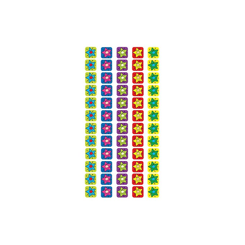 Sticker Solutions Mini Square Smiley Star Stickers (Pack of 180)