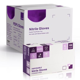 PElPU Nitrile Gloves,Disposable cleaning,(X-Large, 1000-Count) Powder Free, Latex Free,Ultra-Strong,Food Handling Use, Single Use, Non-SterileProtective Gloves
