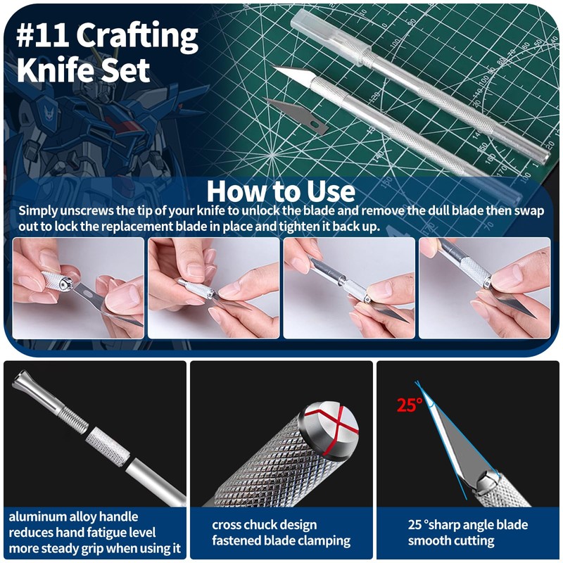 Waltool 25Pcs Basic Model Tools for Beginners, Gundam Modeler Building