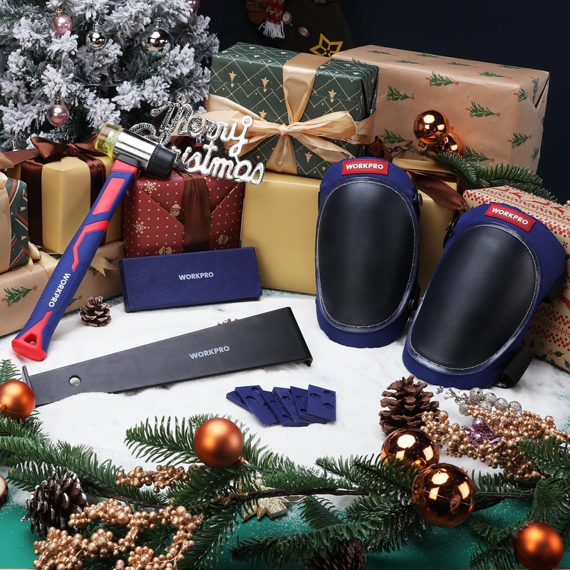 WORKPRO Laminate Flooring Installation Kit - Rubber Mallet with Fiberglass