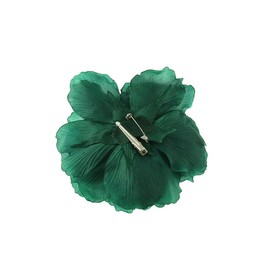 Zac's Alter Ego Very Large Satin-Feel Rose Flower on Concord Clip & Brooch Pin