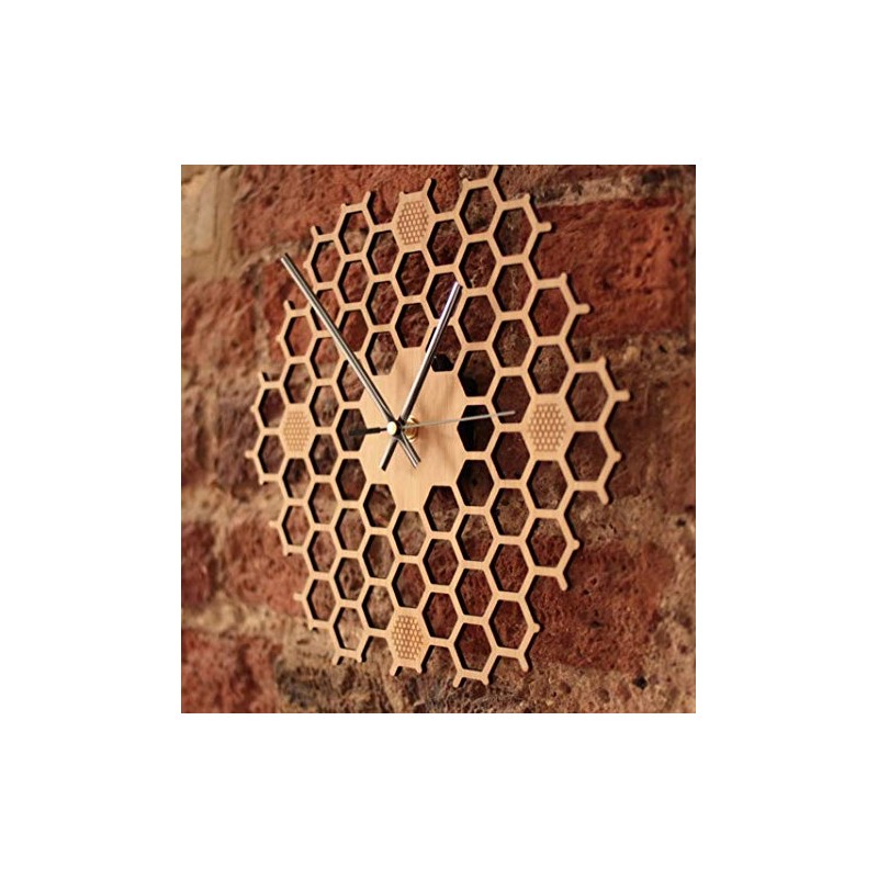Wall Clock in Open Honeycomb Shape - Creative and Modern