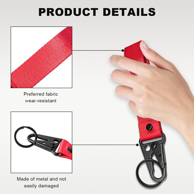Wevdn Car Key Chain, Fabric Metal Practical Multifunctional Motorcycle Keychain,