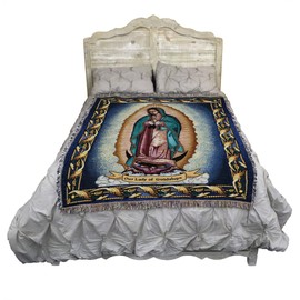 Pure Country Weavers Our Lady of Guadalupe - Nuestra Señora de Guadalupe - Catholic Mexicans Mexico - Religious Gift Tapestry Throw Woven from Cotton - Made in The USA (72x54)