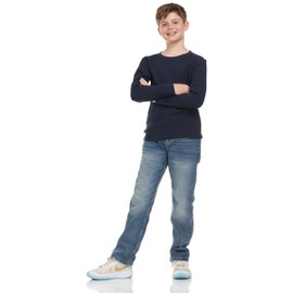 Sezzit Boys' 2-Pack Long Sleeve Thermal Shirts – Warm & Breathable Tops for School and Play, Sizes 4-18