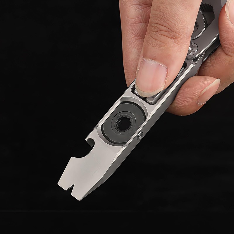 ResafeLy Titanium Pry Bar,Multi-tool,EDC Tool,Versatile Pry Tool,Bottle Opener,Wrench,Ratche screwdriver,Nail puller,Crowbar