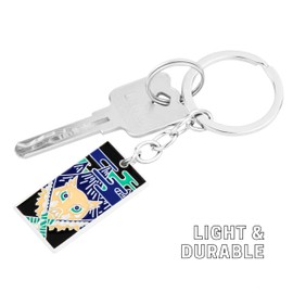 Weeb Keychains Demon Slayer Keychain, Key Ring for Demon Slayer Fans, Anime Gifts with Durable Metal & Vibrant Colors, Phone Charms, Accessories, Cool Keychains for Bag, Wallet & Car Key | Inosuke
