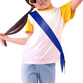 Party to Be 5 pcs Plain Sash for Chidren Blank Satin Sash DIY Sash 3.15" Wide x 27.56" Long from Shoulder to Hip (Royal Blue)