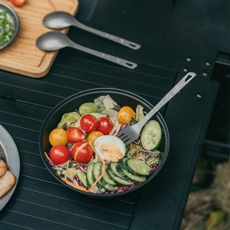 Thous Winds Cutlery, Titanium Fork Spoon, Sparking Spoon, Lightweight, Durable,