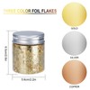 Gold Leaf Imitation 3 Bottles Gold Flakes Metallic Foil Flakes