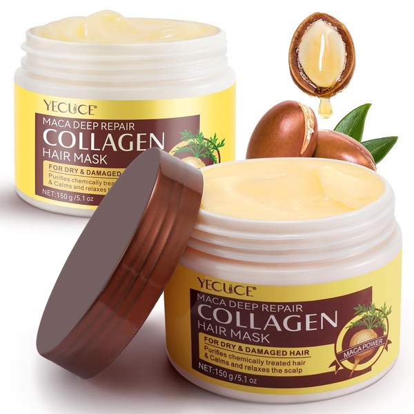 Collagen Hair Mask, for Dry Damaged Hair and Growth, Hydrating