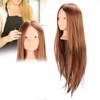 Long Hair Mannequin Head Light Brown Hairdresser Practice Training Head