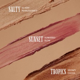 + Lux Unfiltered N°18 Illuminating Beauty Balm in Salty (A Sheer Opal Gloss), Non Toxic, Cruelty-Free, Vegan Highlighting Face Stick