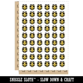 Cute Bee Sleepy Temporary Tattoo Water Resistant Fake Body Art Set Collection - 54 1" Tattoos (1 Sheet)