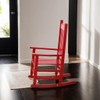 BplusZ Childs Red Rocking Chair Kid's Toddler Wooden Comfy Rocker