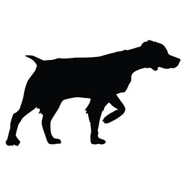 Express Yourself Products Brittany Spaniel Pointing (Black - Reverse Image - Medium) Decal Sticker - Hunting Dog Collection