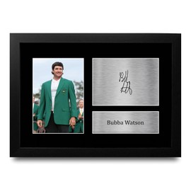 HWC Trading FR A4 Bubba Watson Gifts Printed Signed Autograph Picture for Golf Memorabilia Fans - A4 Framed