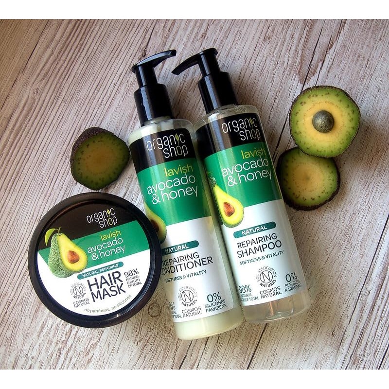 ORGANIC SHOP MASCARILLA CAPILAR REPARADORA DE AGUACATE EXUBERANTE Y MIEL