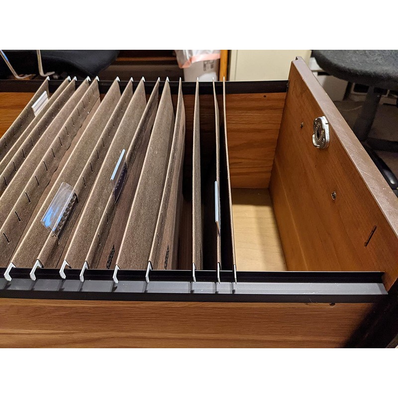 Custom Accents PVC Hanging File Rail for 1/2 Drawer Sides