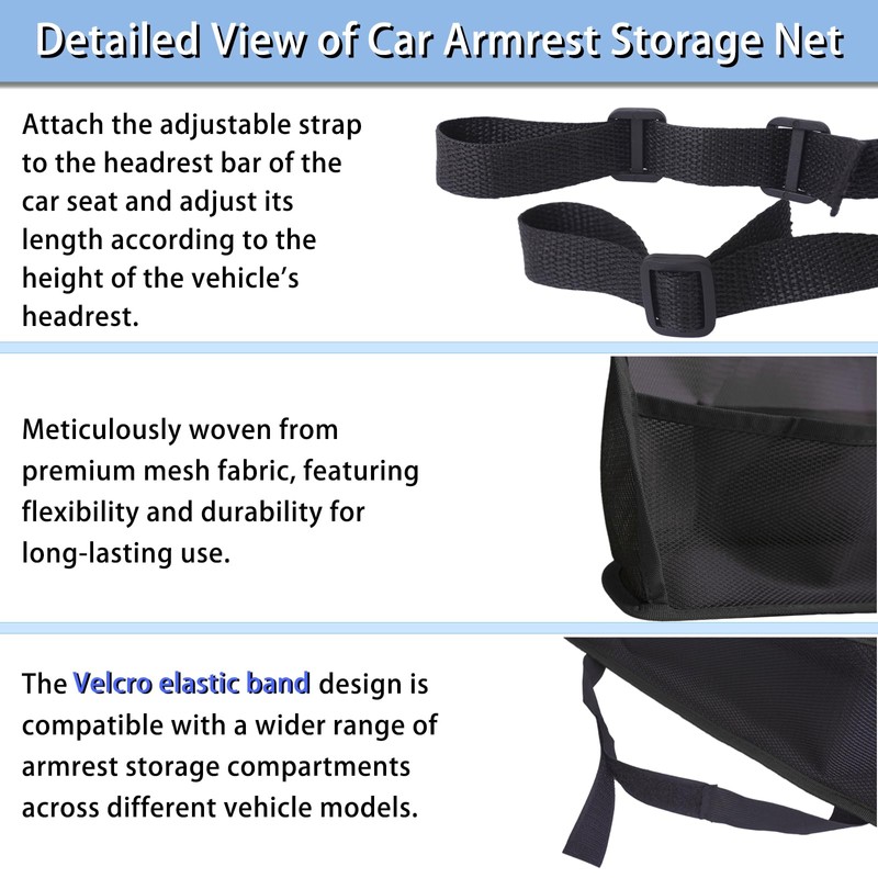 Car Storage Bag, Auto Net Pocket Handbag Net Holder, Backseat