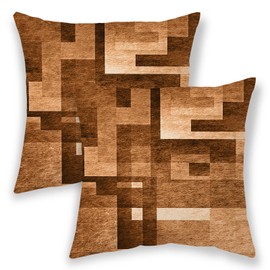 BETGINY Burnt Orange Pillow Covers 20x20, Abstract Art Outdoor Decorative Throw Pillows for Couch, Modern Geometry Decor Cushion Cover 2 Pcs Soft Farmhouse Square Pillowcase for Bed Car Safa