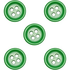 Libiline - 100 piezas de resina con botones de color sólido, 4 agujeros, para manualidades y coser tarjetas (Santa Green, 1 pulgada (25 mm)