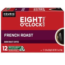 Eight O'Clock Coffee French Roast, Single-Serve Coffee K-Cup Pods, Dark Roast, 72 Count