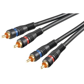 Goobay 2X RCA Male to Male Stereo RCA Cable, 1.5 Meter