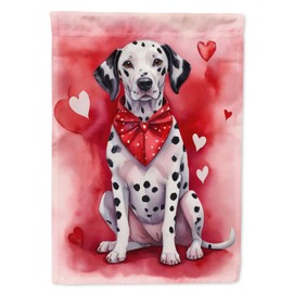 Caroline's Treasures DAC5329GF Dalmatian My Valentine Garden Flag Mailbox Flag Decorative Yard Flag Banner Outside Patio Artwork Yard Flower Beds, Garden Size, Multicolor