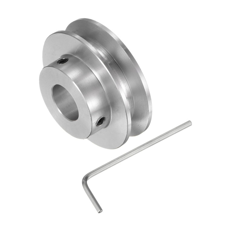sourcing map Single Groove Pulley 10 mm Fixed Bore 40