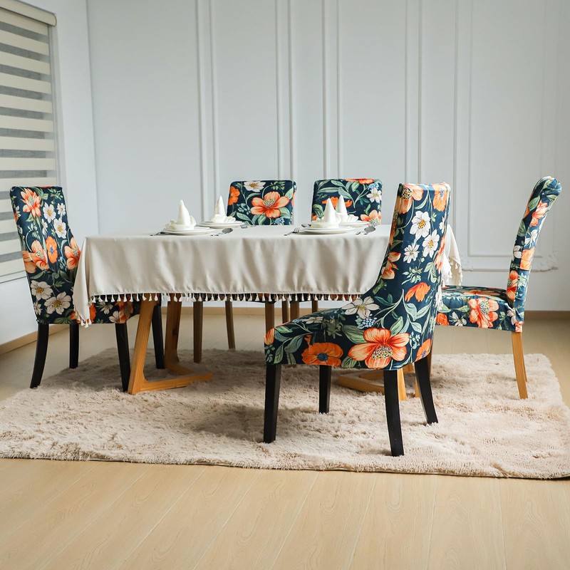 FORCHEER Wingback Dining Chair Covers Set of 2, Velvet Stretch
