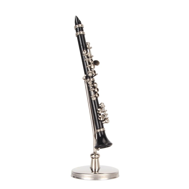 Miniature Clarinet Model, with Stand and Case Musical Instruments Clarinet