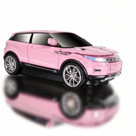 Wireless Mouse Car Computer Mouse for PC Laptop (Milk Tea Pink)