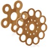 com-four® 4 x Bamboo Trivets, Sustainable Underlays for Pots, Pans,