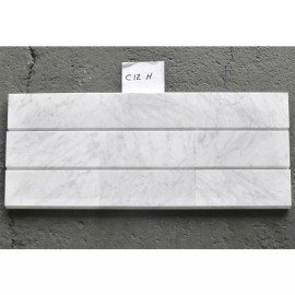 Stone Center Online C12H Baseboard Carrara Marble Trim Tile Venato Carrera Bianco Honed 5x12