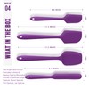 BakeRoyal Silicone Spatula Set - 4-Piece Rubber Spatulas Silicone Heat