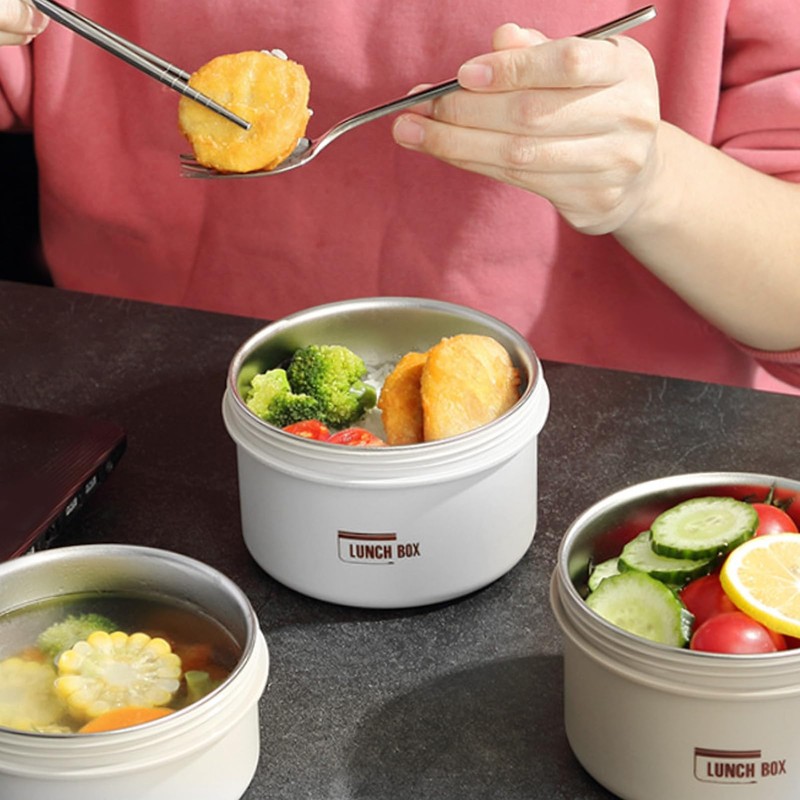 Thermal Insulated Box, 316 Stainless Steel Leakproof Container for Adults
