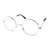 Adults Metal Frame Wizard Glasses with Clear Lens [Silver]