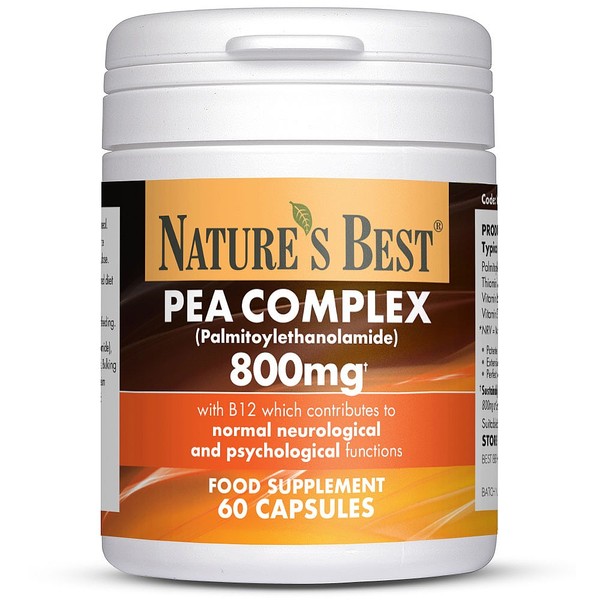 Natures Best PEA Complex (Palmitoylethanolamide) 800mg*, Super Strength, 60 CAPSULES