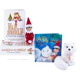 The Elf on the Shelf: A Christmas Tradition- Blue Eyed Girl with Elf Pets: an Arctic Fox Tradition