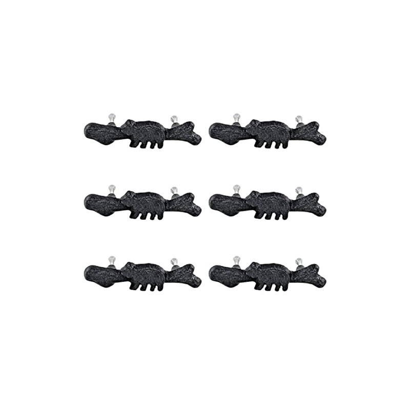 BestGiftEver Drawer Pulls with Black Bear Design - Rustic Cast