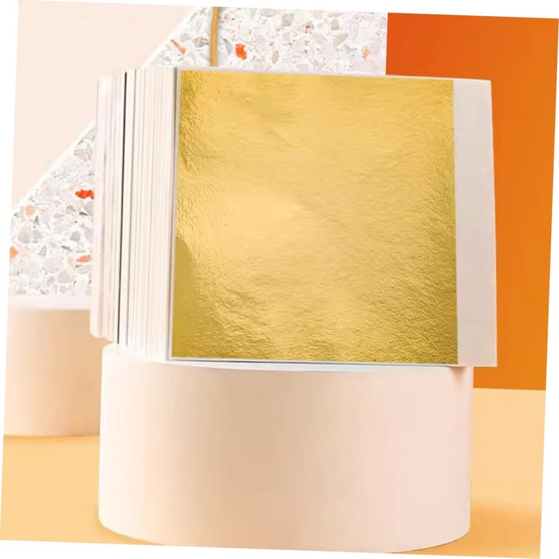 TEHAUX Edible Foil Sheets 100pcs Imitation Leaf Sheets Craft Foil