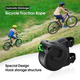 Retractable Bicycle Traction Rope, Kids Bicycle Tow Rope - Retractable and Adaptable Bicycle Strap - Bicycle Traction Rope with Folding and Tensioning Design
